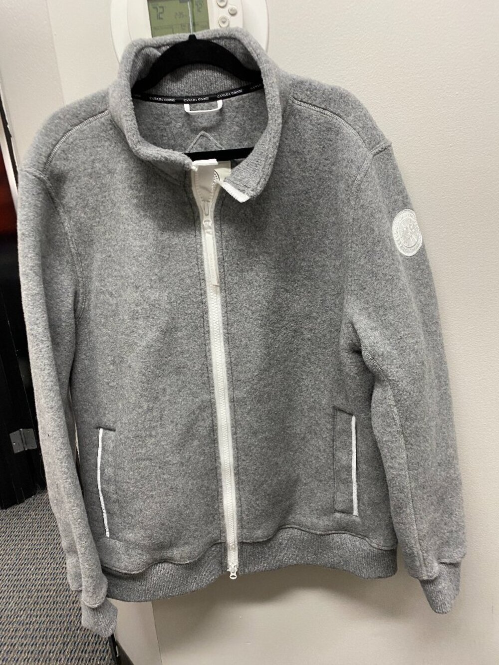 Canada Goose Mens 2XL Fleece Full Zip Jacket Grey Arctic Program